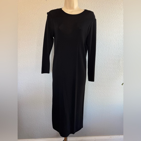 Zara Knit Open Back Midi Dress Size Large Bodycon - Picture 2 of 6